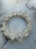 石玥珠寶天然白幽靈手串雪花水晶轉運珠手鏈男女士款水晶瑪瑙 15-16mm 曬單實(shí)拍圖