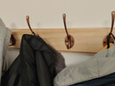 慕質(zhì)掛衣架墻上壁掛免打孔墻壁衣服掛鉤入戶(hù)玄關(guān)門(mén)后臥室進(jìn)門(mén)口衣帽鉤 原木色【8鉤】實(shí)木+凈味漆 曬單實(shí)拍圖