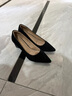 千百度（C.BANNER）【靜音系列】女鞋秋時(shí)裝單鞋高跟通勤A(yíng)22471632 39  黑色（絨面） 曬單實(shí)拍圖