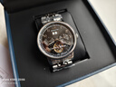 上海（SHANGHAI）男士手表男 全自動(dòng)機械鏤空男表 正品防水夜光商務(wù)名表送父親6005 黑盤(pán)鋼帶 【日期/星期/月歷窗口】 曬單實(shí)拍圖