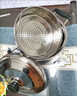 葉余不銹鋼304蒸鍋加厚家用蒸煮瀝米蒸飯小蒸鍋電磁爐燃氣爐雙層一層 單底促銷(xiāo)款(無(wú)) 21cm 曬單實(shí)拍圖