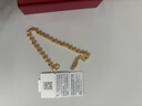 周六福（ZLF）新年禮物  黃金金手鏈女足金999光珠轉運珠 計價(jià) 16+3cm尾鏈 - 6.58g 曬單實(shí)拍圖