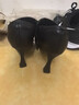 百麗踏真皮細跟深口高跟鞋女新款皮鞋工作軟底中跟尖頭單鞋 黑色--七公分 35 曬單實(shí)拍圖