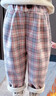 七語(yǔ)欣童裝女童加絨衛褲秋冬裝兒童褲子新款洋氣女孩寶寶格子保暖休閑褲 加絨粉色 120 (適合身高110-120cm) 曬單實(shí)拍圖