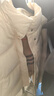 Lee25秋冬新品舒適版立領(lǐng)插肩袖小Logo徽標女羽絨服 米白色 L 曬單實(shí)拍圖