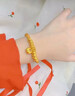 中國黃金（CHINA GOLD）碎金黃金手鏈女士足金小胖福編織手繩圣誕節生日禮物送女友愛(ài)人 小胖福手繩【金繩】約1.02g 曬單實(shí)拍圖
