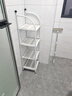 浴室落地置物架廁所洗手間夾縫架衛生間鐵藝臉盆儲物廚房收納架子 4層白色【加粗圓管】 無(wú)規格 曬單實(shí)拍圖