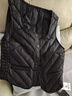 雅鹿新款輕薄羽絨服馬甲女短款秋冬修身保暖坎肩馬夾顯瘦鴨絨內穿背心 黑色 L /165建議100-110斤 曬單實(shí)拍圖