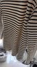百圖betu女裝2025春季新款T恤圓領(lǐng)經(jīng)典條紋簡(jiǎn)約百搭T恤女2501T20 黑白條 M 曬單實(shí)拍圖