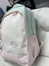 回力書(shū)包女小清新高顏值雙肩背包女生2025新款潮大容量撞色初高中學(xué)生 粉綠 曬單實(shí)拍圖