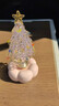 米聆手工拉絲琉璃圣誕樹(shù)亮晶晶桌面擺件日常帶禮可愛(ài)禮物玻璃家居裝飾 彩色圣誕樹(shù) （鏤空）7.5cm左右 曬單實(shí)拍圖