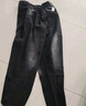 Homlean美式水洗牛仔褲男春夏高街痞帥寬松直筒闊腿長(cháng)褲子HS05黑灰3XL 曬單實(shí)拍圖