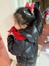 高梵黑金兒童鵝絨服5.0長(cháng)款加厚男女小童精靈帽寶寶羽絨服外套官方暖 YT黑色 130 （少量現貨 飛天鵝絨149g） 曬單實(shí)拍圖