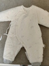 顆粒熊（KELIXIONG）0-3月嬰兒連體衣秋冬加厚男女寶寶爬服哈衣棉新生兒衣服夾棉保暖 姜黃(180克重) 59cm 曬單實(shí)拍圖