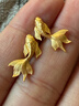 明牌珠寶黃金萬(wàn)物生耳飾足金古法福澤錦鯉耳釘AFH0265 足金耳飾 約2.86克 曬單實(shí)拍圖