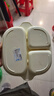 五和（WUHE）卡皮巴拉兒童餐具寶寶輔食碗可愛(ài)卡通耐摔防燙吃飯專(zhuān)用碗套裝 卡皮巴拉雙耳三格餐盤(pán)送勺子 曬單實(shí)拍圖