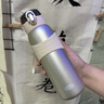 cica吸管保溫杯女款高顔值316不銹鋼成人孕產(chǎn)婦專(zhuān)用躺著(zhù)喝學(xué)生水杯子 米色香檳500ml（吸管款+提繩+重力球） 曬單實(shí)拍圖