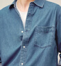 京東京造【純棉牛仔】長(cháng)袖襯衫男新款秋冬休閑情侶外套 中藍色 L 曬單實(shí)拍圖