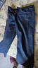 浪莎加絨九分牛仔褲女冬季新款小個(gè)子高腰彈力直筒褲寬松遮肉闊腿褲 曬單實(shí)拍圖