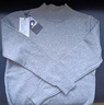 皮爾卡丹（pierre cardin）內蒙古羊絨衫女100純羊絨半高領(lǐng)寬松毛衣加厚羊毛長(cháng)袖打底衫 中灰色 半高領(lǐng) L 110-120斤左右 曬單實(shí)拍圖