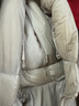 坦博爾輕薄羽絨服女短款連帽百搭休閑秋冬女士外套 珍珠月米 L(170) 曬單實(shí)拍圖