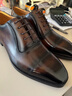 諾斯.馬丁高端純真皮鞋男士商務(wù)正裝三接頭牛津高級西裝結婚禮新郎 黑咖色 41 曬單實(shí)拍圖