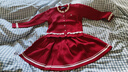 暇步士（Hush Puppies）童裝女童套裝中大童毛衣裙子兩件套兒童新年裙 經(jīng)典紅    140    曬單實(shí)拍圖
