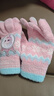 迪士尼（Disney）冰雪奇緣兒童手套冬天女童女孩分指冬季加絨保暖五指女冬 曬單實(shí)拍圖