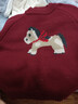 多多家男童拜年服兒童冬季卡通小馬套頭線(xiàn)衫中大童保暖舒適洋氣新年毛衣 紅色 130 曬單實(shí)拍圖