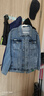 AEMAPE高端蘋(píng)果牛仔外套男士春秋季2026美式復古潮牌休閑工裝夾克男上衣 淺藍色 XL （125-140斤） 曬單實(shí)拍圖