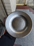 樂(lè )壺匠（LEHUJIANG）純鈦盤(pán)子食品級菜盤(pán)家用環(huán)保餐盤(pán)雙層加厚圓盤(pán)牛排盤(pán)水果盤(pán)骨碟盤(pán) 純鈦雙層餐盤(pán)-銀色 1個(gè) 20.5cm 曬單實(shí)拍圖