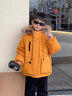 三葉豆兒童羽絨棉服冬裝2025新款男女童加絨棉衣外套中大童加厚派克服潮 橘黃色 男童款 160 曬單實(shí)拍圖