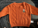 Teenie Weenie Kids小熊童裝25年新款秋冬男女寶寶簡(jiǎn)約百搭絞花針織毛衣 橘色 100 cm 曬單實(shí)拍圖