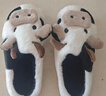 細細條（XIXITIAO）情侶可愛(ài)小奶牛棉拖鞋秋冬季男女士居家親子保暖毛毛拖鞋 全包跟款白色 44-45（適合43-44的腳） 曬單實(shí)拍圖