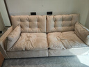 全友（QUANU）【迷瞪直播間】111215絲絨奶蓋客廳直排沙發(fā)現代沙發(fā)客廳沙發(fā) 【淺卡其|麂皮絨】2.42m沙發(fā) 曬單實(shí)拍圖