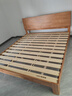 林氏家居實(shí)木床1.8米x2米胡桃木色主臥雙人床架家具PK20A 曬單實(shí)拍圖
