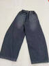 女童一體絨牛仔褲秋冬2026新款兒童闊腿彎刀褲女大童加絨加厚褲子 藍色牛仔褲【送腰帶 冬季加絨加厚】 150 曬單實(shí)拍圖