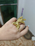 茱麗爾黃金戒指999足金女鳳凰戒指鳳戒指環(huán)結婚婚慶三金五金送禮嫁妝 15# 約4克 曬單實(shí)拍圖