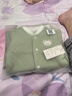 Radinka 2025秋冬新款寶寶保暖套裝純棉男嬰兒女寶寶夾棉內衣加厚開(kāi)衫YSZ 豆綠色 【尺碼偏小】 90 cm 【可開(kāi)襠】 曬單實(shí)拍圖