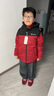 波司登25羽絨服兒童5A抗菌短款加厚防寒新年紅親子連帽外套 曬單實(shí)拍圖