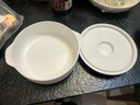 晟普雙耳蒸蛋碗帶蓋陶瓷水蒸蛋碗專(zhuān)用碗微波爐骨瓷蒸雞蛋羹燉蛋碗湯碗 純白7.5英寸加深雙耳盤(pán)+蓋 曬單實(shí)拍圖