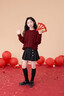 艾卡諾 I.KARNOW女童連衣裙秋冬毛衣套裝兒童過(guò)年戰袍大童新年紅色針織拜年服裙子 19741紅色+2166黑加絨裙褲 【兩件套】 150 曬單實(shí)拍圖