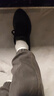 特步（XTEP）休閑鞋男新款老爹鞋軟底防滑耐磨運動(dòng)鞋冬季男鞋百搭跑步鞋子增高 黑-玄甲【皮面防潑易打理】 41 曬單實(shí)拍圖