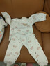 小三月新生嬰兒兒衣服秋冬分體夾棉套裝寶寶保暖款無(wú)骨上衣薄棉開(kāi)襠棉褲 A113套裝小熊 上衣按扣 66 cm 建議10-15斤 曬單實(shí)拍圖
