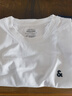 杰克·瓊斯（JACK&JONES）25年男裝短袖T恤男夏季舒適男士T恤涼感多色半袖純色水洗不易走形 本白色A06 M 175 曬單實(shí)拍圖
