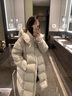 雪中飛白鵝絨泡芙羽絨服女2025年冬季新款寬松時(shí)尚小個(gè)子加厚中長(cháng)款外套 杏色(收到不值不要錢(qián)包退) S (90-130斤) 曬單實(shí)拍圖