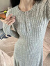 FOX.G連衣裙裙子女裝秋裝新款2025年衣服秋冬小香風(fēng)時(shí)尚小個(gè)子穿搭長(cháng)裙 收腰長(cháng)款針織連衣裙燕麥色 L 【建議100-110斤】 曬單實(shí)拍圖