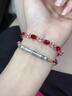 初享（CHUXIANG）輕奢氣質(zhì)紅寶石靈馬手鏈2026新年時(shí)尚疊戴手鐲感本命年手飾 紅寶石手鏈(GB1269)  A24-207 曬單實(shí)拍圖