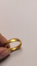 中國黃金（CHINA GOLD）黃金戒指啞光素圈寬面戒指足金泥鰍背金對戒情侶三金訂婚元旦禮物 【20圈口】約2.7g 曬單實(shí)拍圖