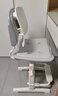 育才兒童學(xué)習椅子中小學(xué)生寫(xiě)字椅寫(xiě)作業(yè)可升降調節家用書(shū)桌椅靠背座椅 云感款升降40-52cm+腳踏 灰色科技皮 曬單實(shí)拍圖